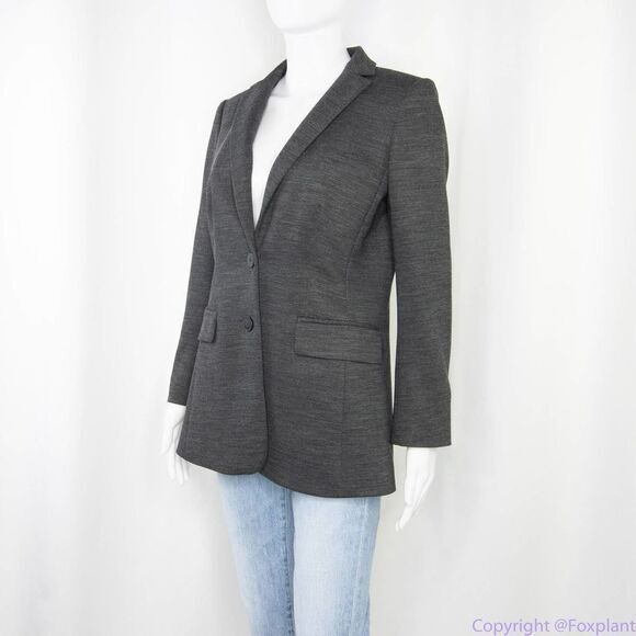 Ann Taylor wool blend blazer jacket, color grey, size 6 - Picture 13 of 16